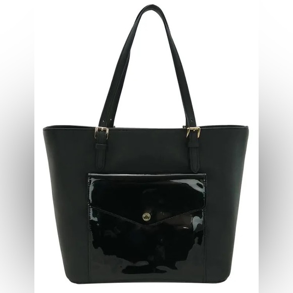 Michael Kors Jet Set Multifunction Black Leather Pocket Tote Bag - Picture 11 of 12